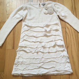 White sweater dress size 3 Petit Lem